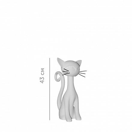 Белая кошка Jerry 43 см