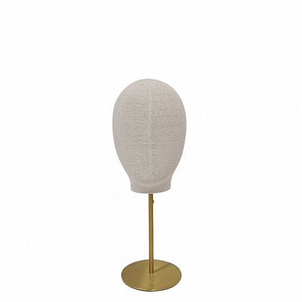 Голова женская на подставке Female head 1-N14/ROUND brushed golden ST9026