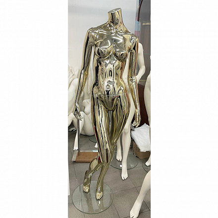 Манекен женский IHF-1/RB/SMOKED CHROME/ball finial (Выставочный образец)