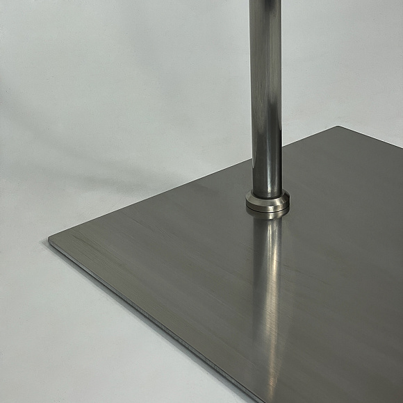 Подставка Metal base SQUARE off centre - brushed satin chrome